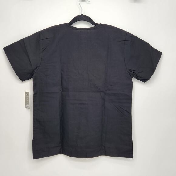 NWT Dagacci Black Medical Dental Short Sleeve Scrub Top Women's S - Picture 8 of 8